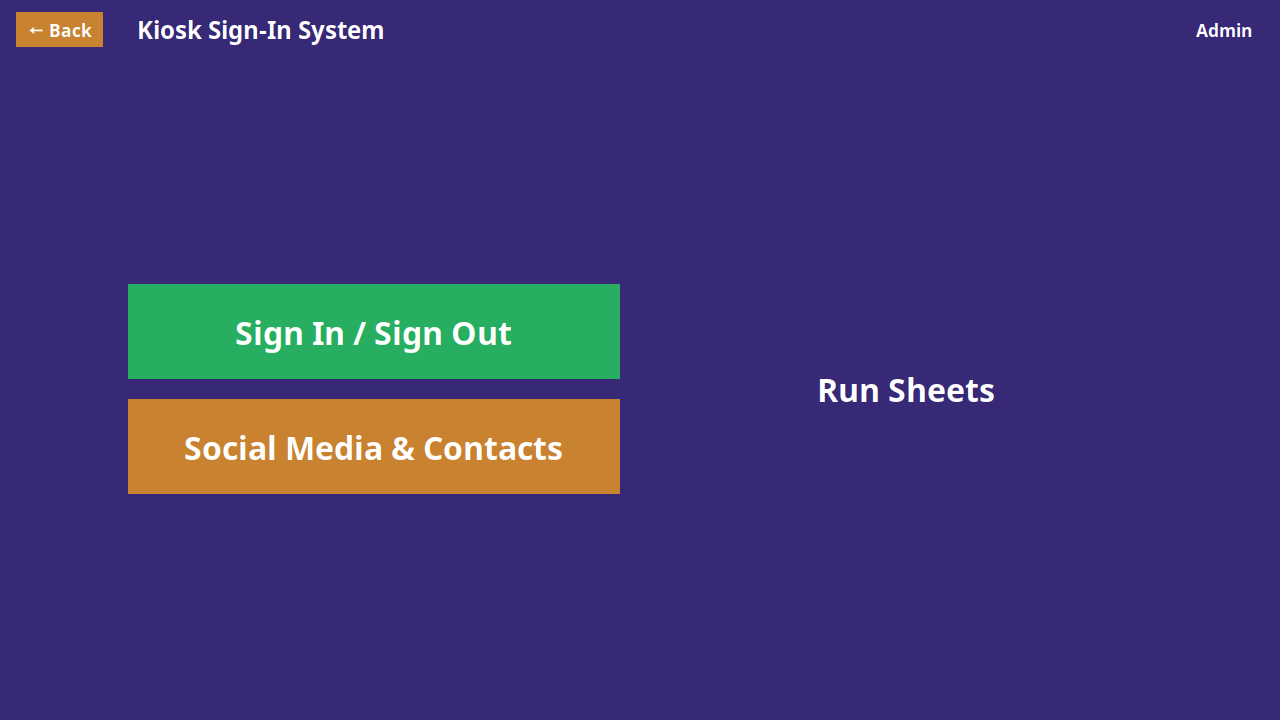 Kiosk Sign-In System